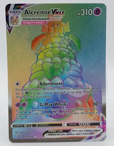 Alcremie VMAX 73/72 Rainbow Secret Rare Shining Fates