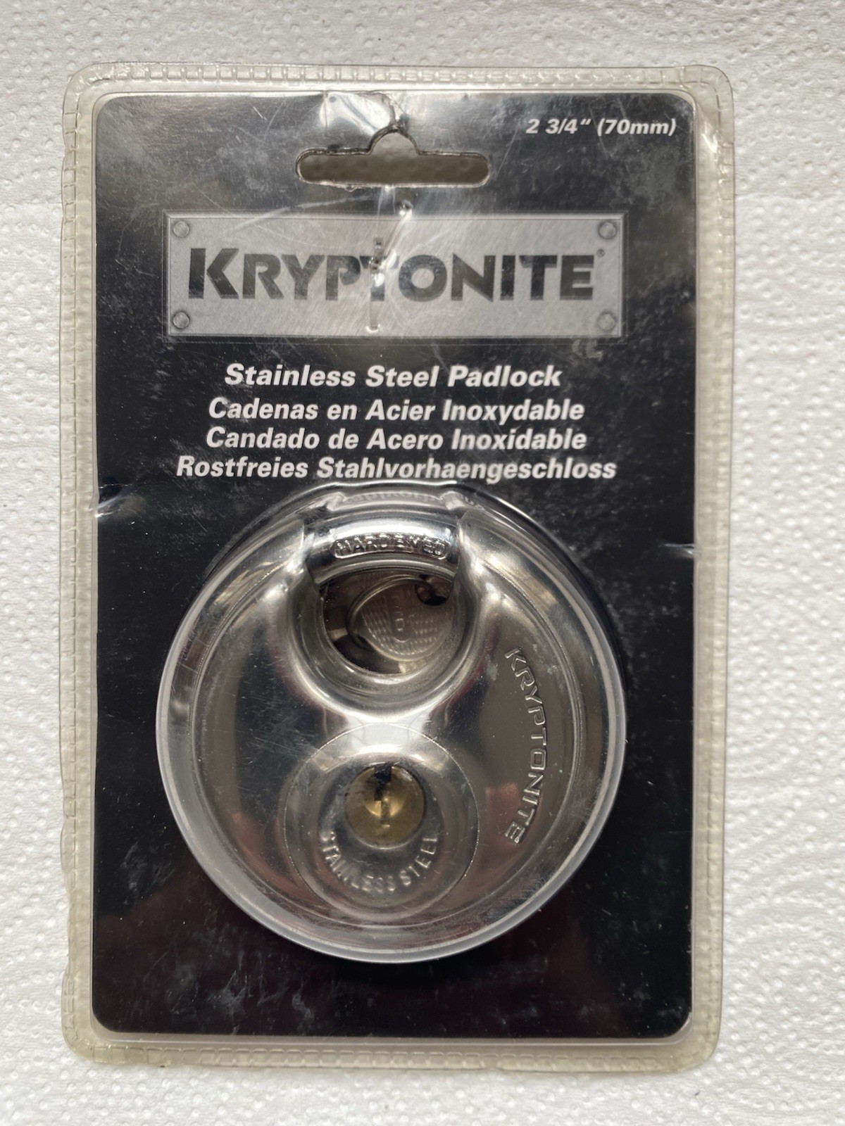 Kryptonite 70mm Steel Disc Padlock with 5-Pin Brass Cylinder