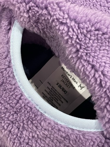 Member’s Mark, Girls 6/6X, Reversible Jacket, Purple And Navy. NEW - Picture 10 of 10