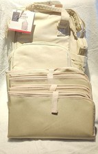 Canvas Diaper Bag Backpack, 4 changing pads,, 3 Insulated bottle holders, NEW