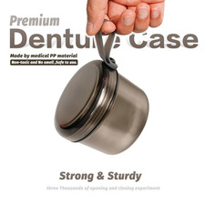 Upgraded Large Denture Bath Box Cup No-Leak Denture case Retainer Cleaning Bo...