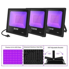 LED Black Lights Party Body Paint Stage UV Flood Lighting Night Glow in the Dark