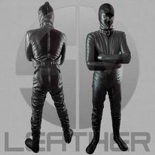 Leather Straitjacket Catsuit   Full Body Bond...
