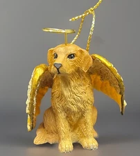 Golden Retriever Ornament Angel Figurine Hand Painted Lost Pet #253