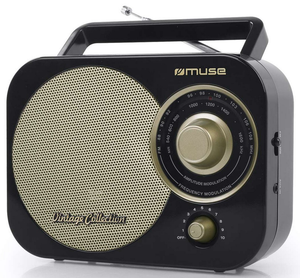 Radio portable Muse M-055 RB noire idéale pour le jardin et la cuisine