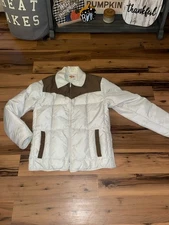 Vintage Comfy Western Down Puffer Crème/Brown M