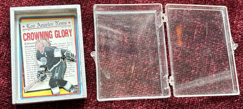 RARO Wayne Gretzky en 3D Shadow Box 1990 Topps Salón de la fama Crowning Glory #3 LA Kings Foto 4 de 4