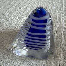Vintage Cobalt Blue Art Glass Murano Style Vase