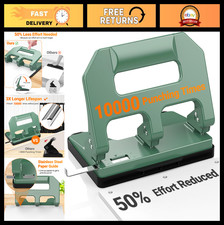 Heavy Duty 3 Hole Punch for Binders, 40-Sheet Capacity, Metal Construction, Easy
