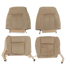 4 PCS Front Driver Passenger Seat Cover Cloth Tan for F150 2011-2014