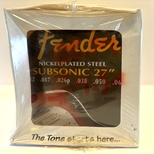 Cuerdas para guitarra eléctrica Fender Subsonic 27” nuevas selladas paquetes de 12 012/.066 a granel - Imagen 2 de 7