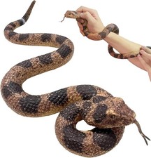Realistic Fake Snakes Toy Soft Rubber Snake Realistic Keep Birds and Squirrels A