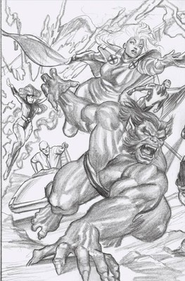 X-MEN #25 ALEX ROSS VIRGIN SKETCH CONNECT PART B 1:100 VARIANT 2023