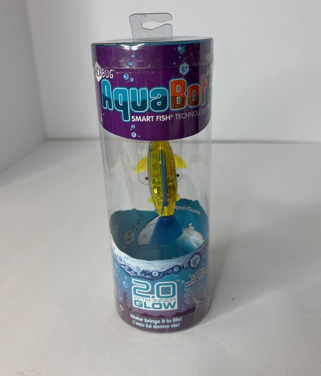 Hexbug Aquabot 2.0 Amarillo Azul Peces Baño Fregadero Piscina Juguete Nuevo en Paquete Leer