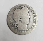 1896-O 25 cent Barber Quarter, see photos #1086