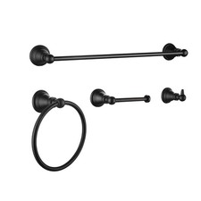 F-080-OB 4-Piece Bathroom Hardware Accessory Set with 18 Towel Bar -Towel