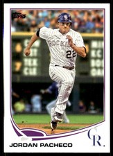 Jordan Pacheco 2013 Topps #186 Rockies MLB READ FREE SHIPPING AutographDen
