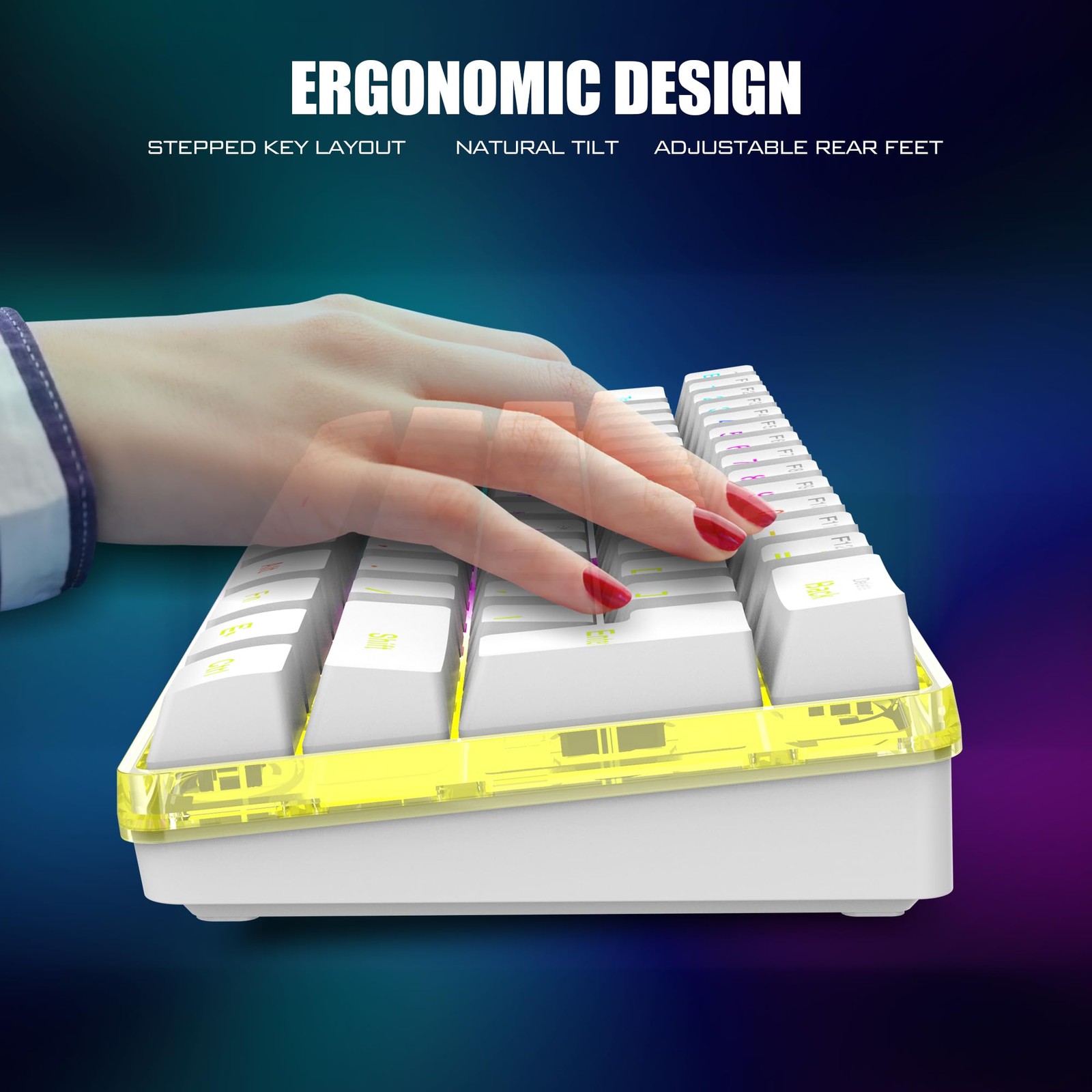 RedThunder 60 Wireless Gaming Keyboard and Mouse Combo, 2500mAh Rechargeable ...