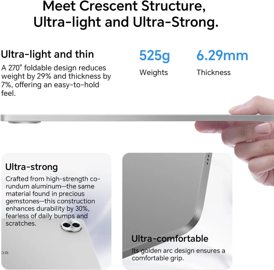 HONOR Pad 10 Wi-Fi Tablet 8GB+256GB 12,1 Zoll Octa Core Android 10100mAh Grau - Bild 3 von 4