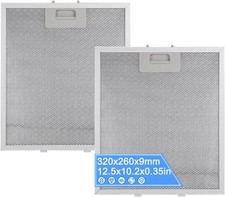 2 Pack Cooker Hood Filter Replacement 320x260x9mm, 5 Layer Extractor Fan... 