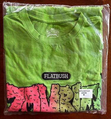 NEW Flatbush Zombies FBZ Tee T-Shirt OG Logo in Green Slime (M) MEDIUM