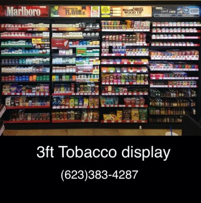 cigarette racks Cigarette Display Rack Shelving Tobacco Fixture 10 PULL OUT SHELVES 1PCS  3FT
