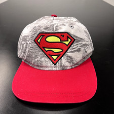 Superman Hat Cap Youth Snap Back Adjustable DC Comics Youth Red Gray
