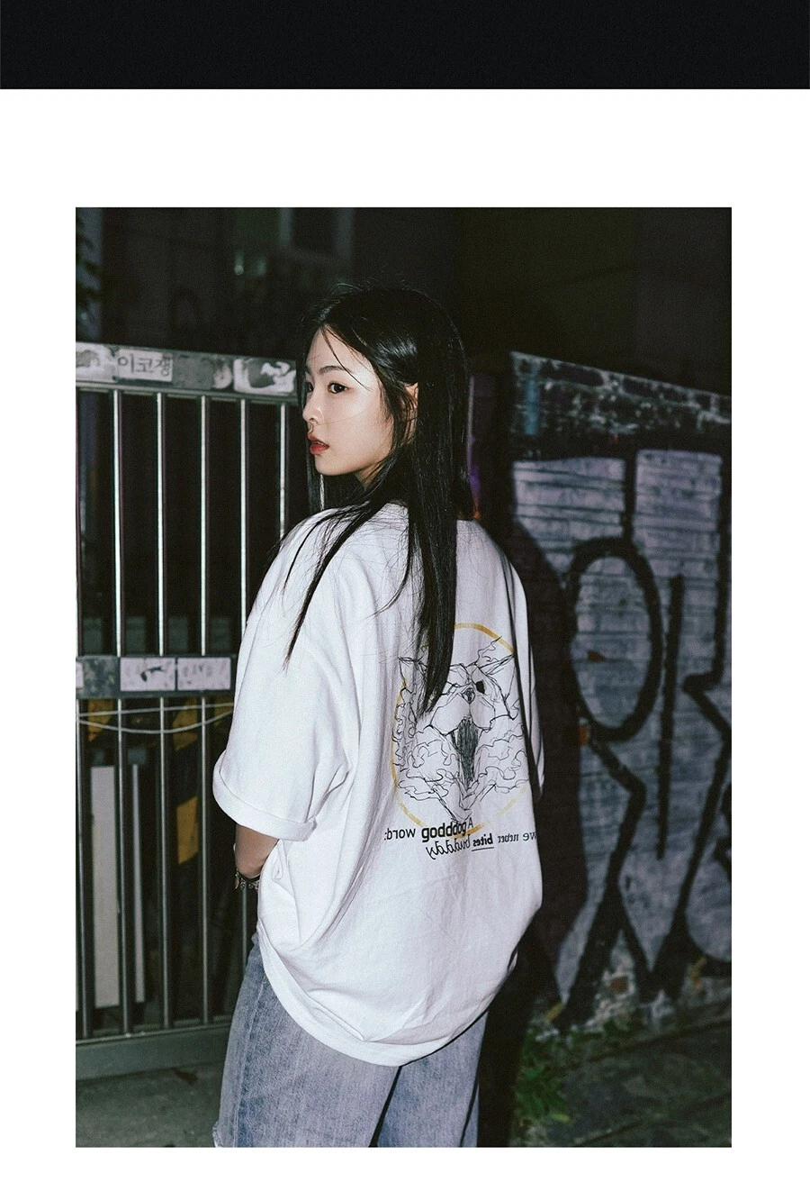 LOOKISM OFFICIAL GOODS GODDDOG/GOD DOG/갓독 [WHITE] SHORT SLEEVE T