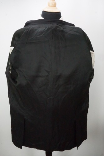 Canali Negro Morado Rayas 100% Lana 2 PC Chaqueta Pantalones Talla 44L - Imagen 7 de 12