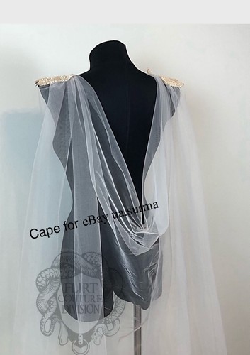 tulle wedding veil cape lace ivory white