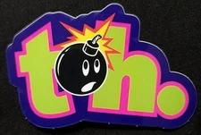 BOMB STICKER "THE 💣 BOMB WILL BLOW IT UP" 4 X 2 1/2" GLOSSY READY TO STICK 🛹