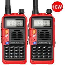 2SET BAOFENG U/VHF TRI-BAND WALKIE TALKIE TWO WAY RADIO FM HAM LONG RANGE RADIOS