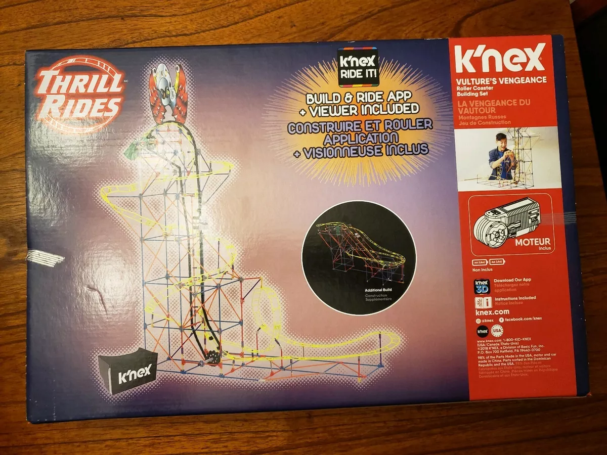 K NEX THRILL RIDES VULTURE S VENGEANCE ROLLER COASTER BUILDING SET NIB SEALED