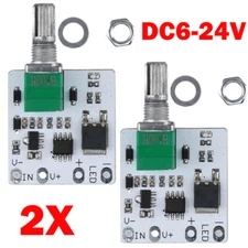 2x DC6-24V LED Mini Dimmer Constant Voltage Module Stepless Knob Potentiometer