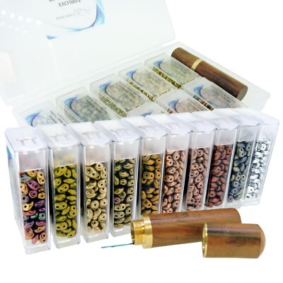10 Colors   120 Grams Czech SuperDuo 2-hole Beads 5x2.5mm, Matte Metallics Set
