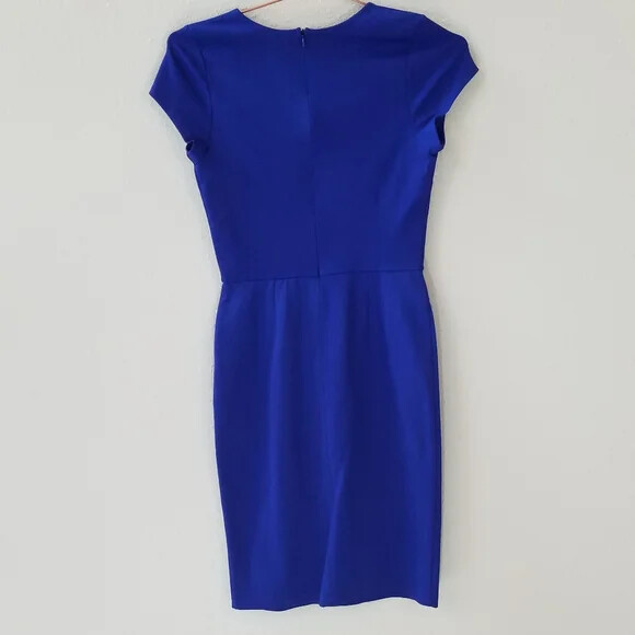 blue dress cap sleeve New LOVE...ADY M Cobalt Cap-Sleeve Sheath Women Pattern - Sew Over Off-the-Shoulder Size:size 3 Soft around the bust