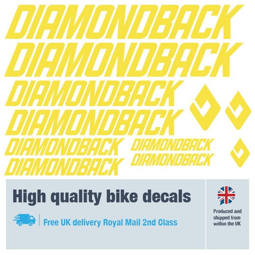 Diamondback nuove etichette decalcomanie bici e protezione bici gratuita (confezione 26) - 20 colori - Foto 25 di 30