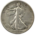 1919-S San Francisco Walking Liberty Silver Half 50c Very Fine VF+ Cleaned Dets.