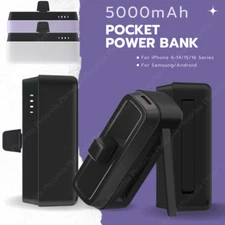 5000mAh Battery Pack Fast Charger Pocket Power Bank For iPhone 16 15 8 6 Samsung