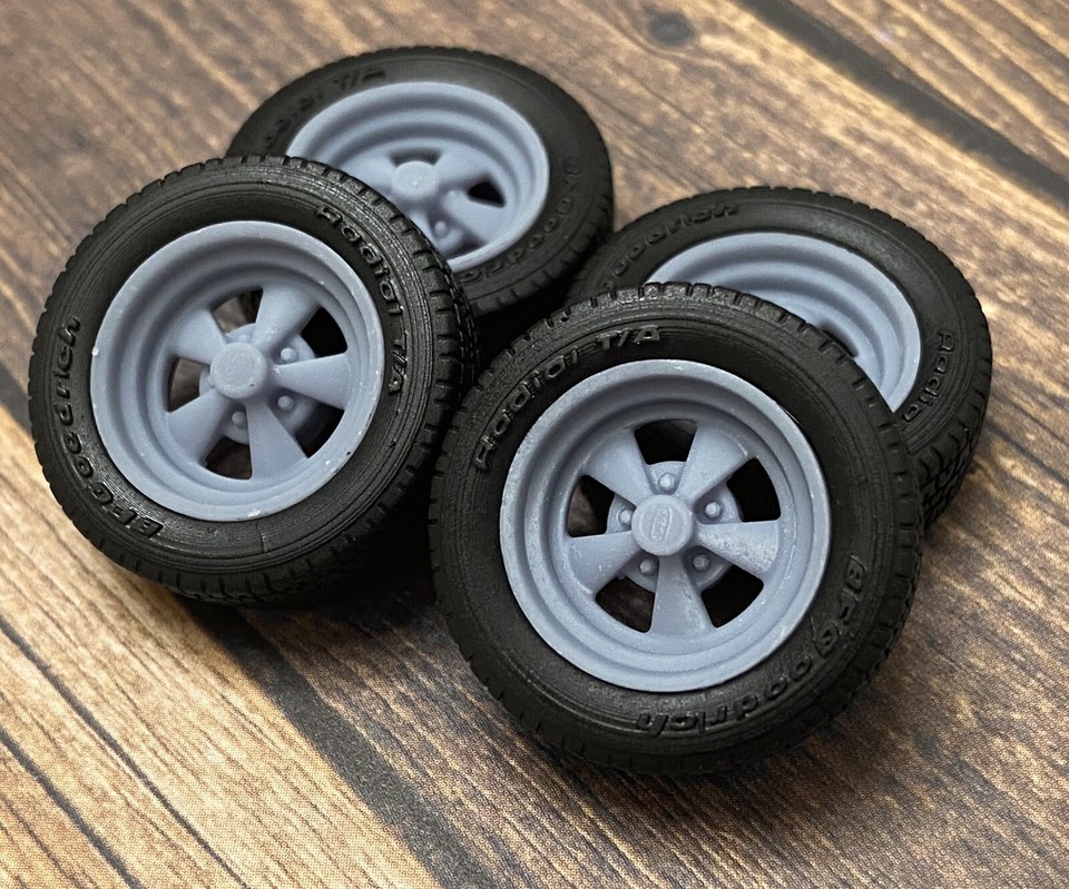 1/24 Scale: 17-inch “Cragar SS” model car wheels/tires. Resin; 3D | eBay