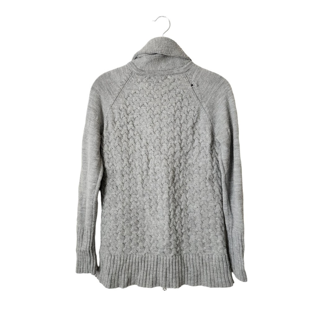 SMARTWOOL Hesperus Full Zip Cardigan Sweater 100% Merino Wool in grey Small