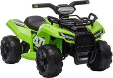 Macchina Elettrica Bambini 6V Quad Fari e Pedale 18+ Mesi Verde 189V90GN DecHome