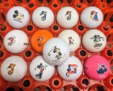 13 Mickey Mouse logo golf balls - Disney - Each Logo Different - Free Shipping