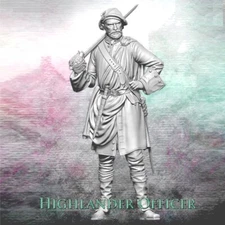 1/24 Highlander Officer Resin Model figure Military themes Unassembled Unpainted