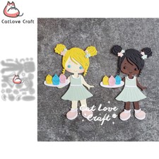 Cupcake Girl Metal Cutting Dies Scrapbooking Stencil Die Cut Card Making Craft