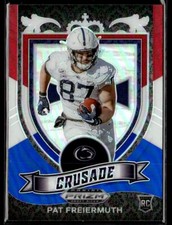2021 Prizm Draft Picks Pat Freiermuth Red/White/Blue Prizm Crusade RC #173