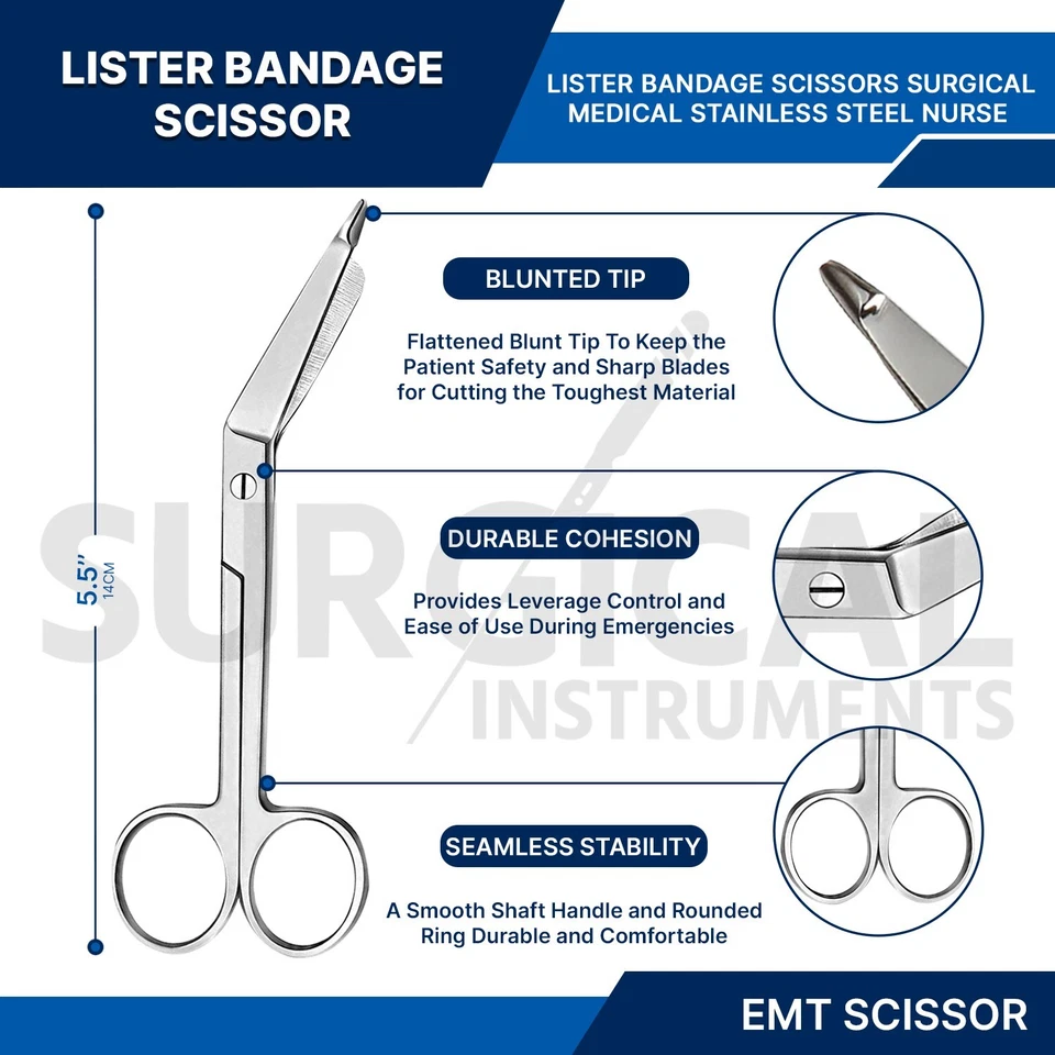 Herramientas negras EMT/paramédicas vendaje médico tijeras tijeras incluyendo bolígrafo Foto 2 de 4
