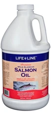 Life Line Wild Alaskan Salmon Oil f/ pets, dogs, cats, FRESH Premium, 1/2 gallon