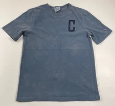 Champion Reverse Weave T Shirt Men's Sz Medium Blue Short Sleeve Big C Cleveland