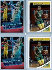 JEWELL LOYD 2019 Panini DONRUSS WNBA Silver/Purple 4-Card Base/Insert Lot🏀STORM